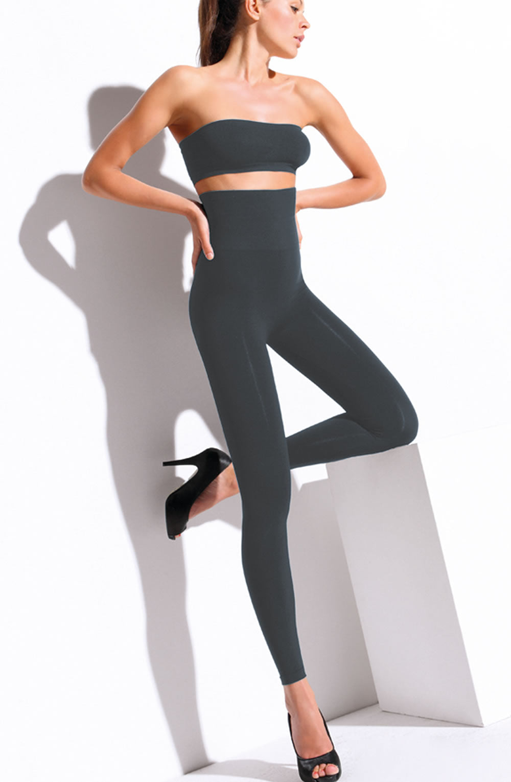 CONTROL BODY 610127 LEGGINGS - FUMO/SMOKY