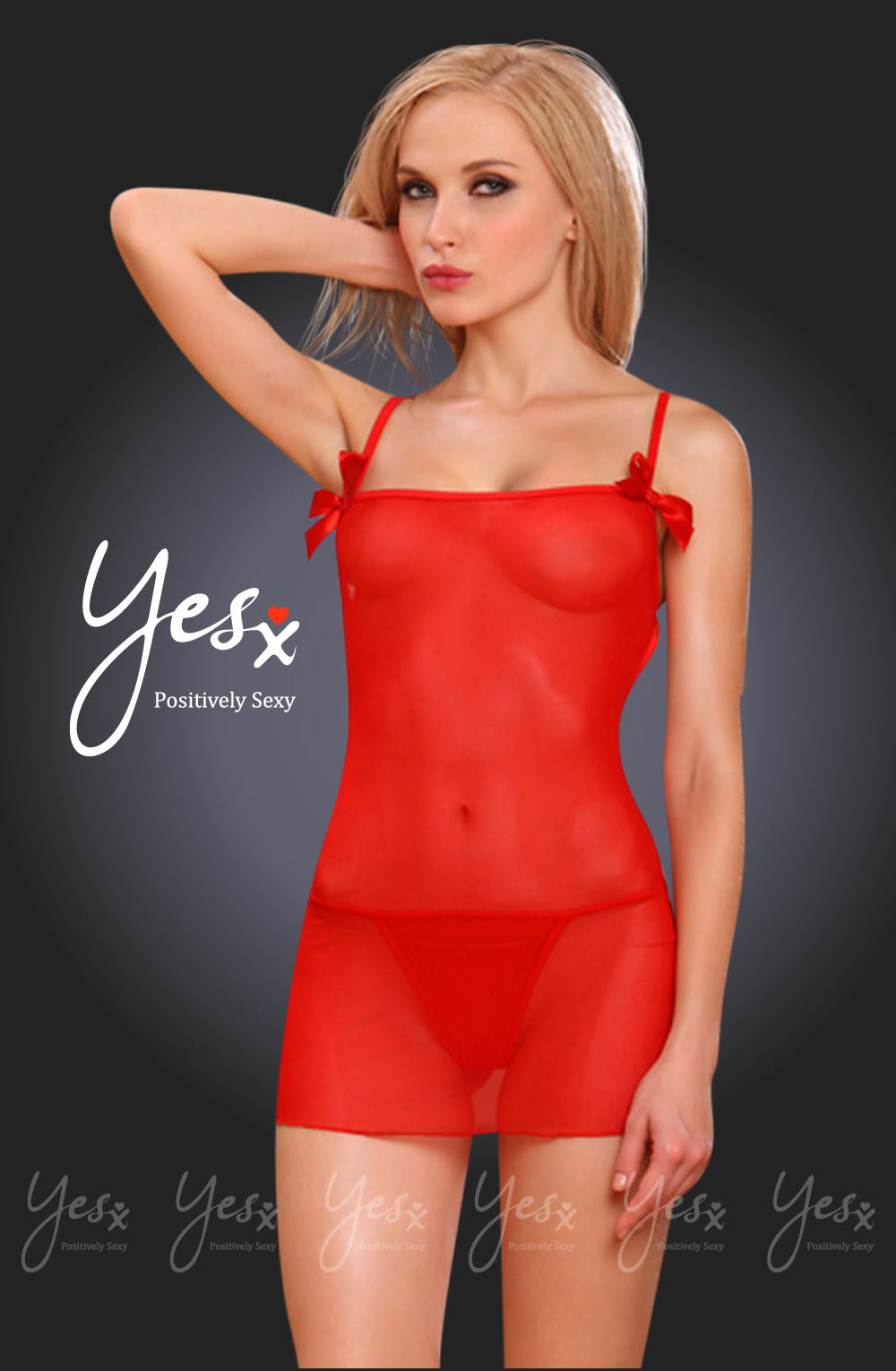Yesx YX697 Chemise / Dress Red