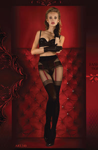 Ballerina 340 Tights Nero (Black)/Red