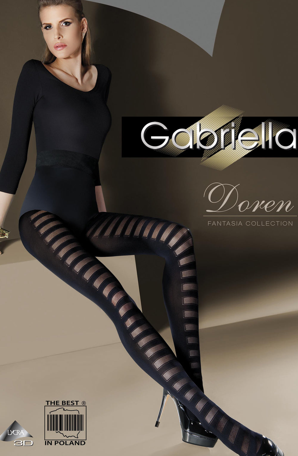   GABRIELLA GABRIELLA FANTASIA DOREN NERO - HOSIERY - (BLACK)