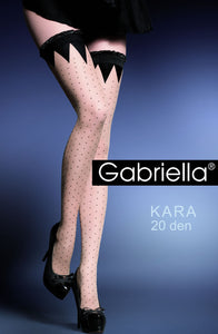  GABRIELLA CALZE KARA 433 HOSIERY - NERO (BLACK)