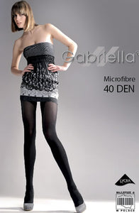 Gabriella Classic Microfibre 40 Tights Hosiery 121 -Nero (Black)