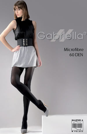 Gabriella Classic Microfibre 60 Tights Hosiery 122 - Nero (Black)