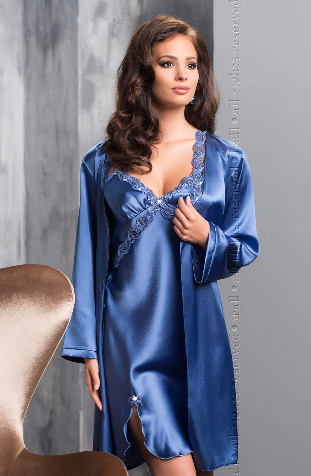  IRALL IRALL RIVER DRESSING GOWN AZURE