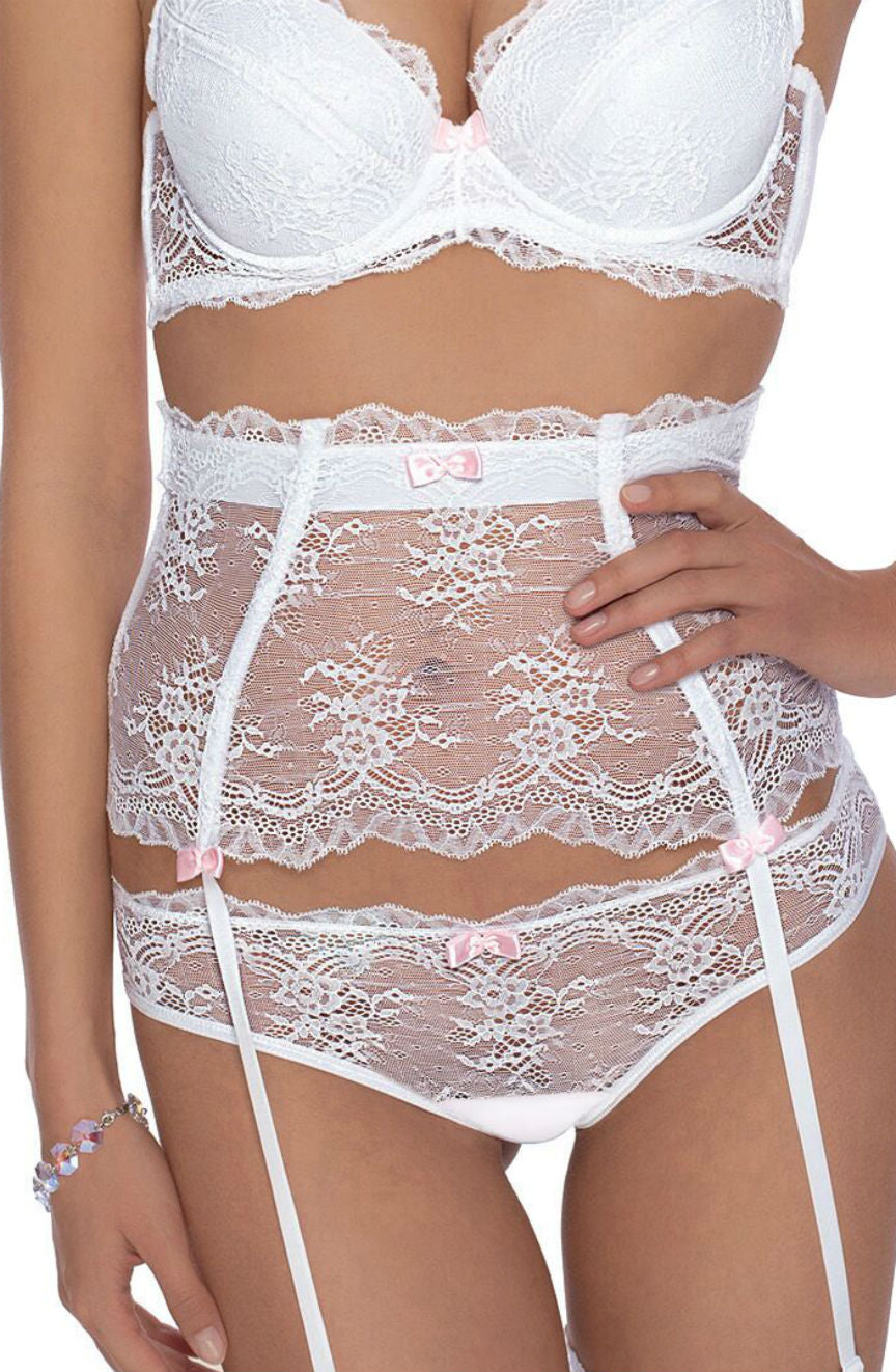  ROZA AMBRE SUSPENDER BELT WHITE