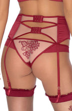 Load image into Gallery viewer, ROZA MEHENDI SUSPENDER BELT CLARET