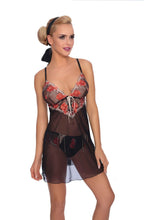 Load image into Gallery viewer, ROZA NATALI CHEMISE BLACK