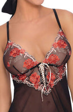 Load image into Gallery viewer, ROZA NATALI CHEMISE BLACK