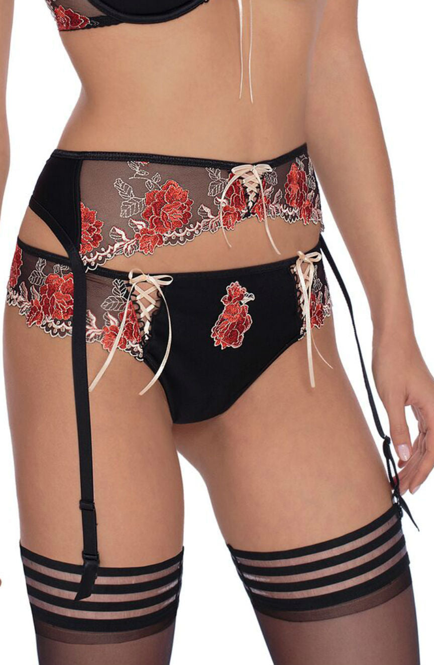  ROZA NATALI SUSPENDER BELT BLACK
